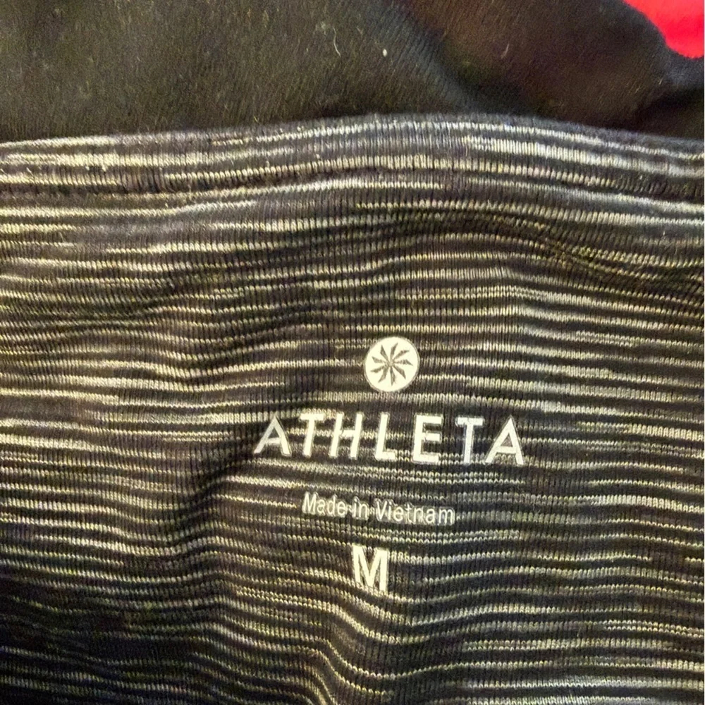 Athleta Heathered Black Capri Leggings